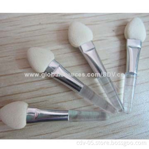Makeup eye applicators, made of latex-free sponge and aluminum ferrule with plastic handle